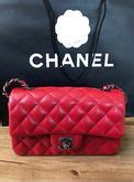 chanel mini 8 caviar red